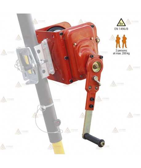 Cabestrante de cable de acero de 25, 30, 35, 45 y 50 m y Ø 6,3 mm para trípode
