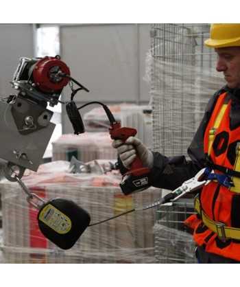 Cabestrante de cable de acero eléctrico a batería para trípode