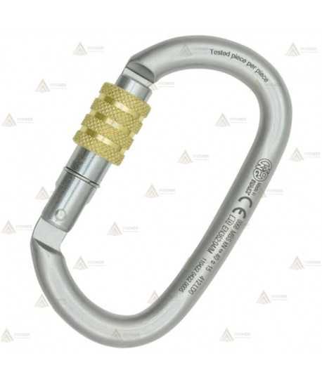 Mosquetón ovalado de acero Screw Lock  (40 kN y 21 Ø)