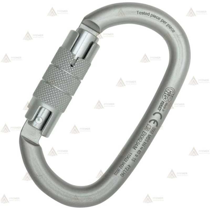 Mosquetón ovalado de acero Twist Lock  (40 kN y 20 Ø)