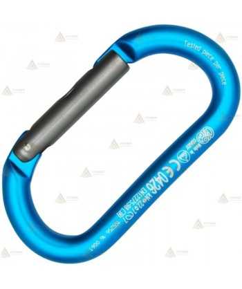 Mosquetón ovalado de aluminio de gatillo recto  (22 kN y 16 Ø)