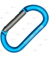Mosquetón ovalado de aluminio de gatillo recto  (22 kN y 16 Ø)