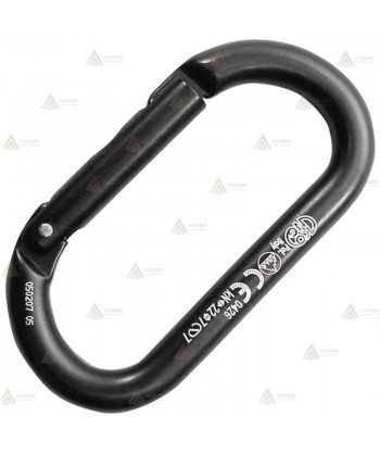 Mosquetón ovalado de aluminio de gatillo recto  (22 kN y 16 Ø)