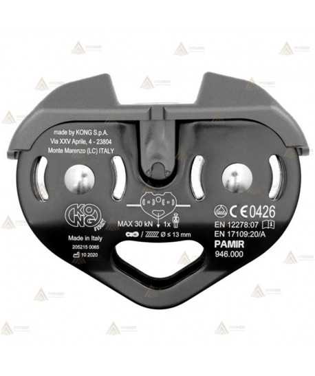 Polea para tirolinas de cuerda y cable color negro