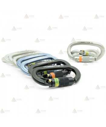 Mosquetón oval de aluminio Twist Lock con chip integrado
