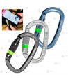 Mosquetón oval de aluminio Twist Lock con chip integrado