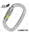 Mosquetón oval de aluminio Twist Lock con chip integrado