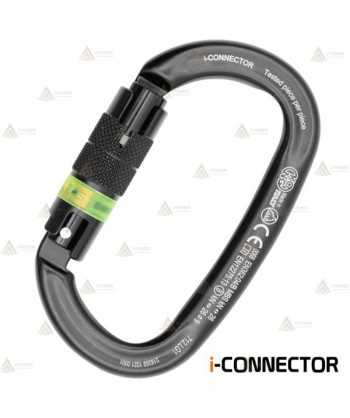 Mosquetón oval de aluminio Twist Lock con chip integrado