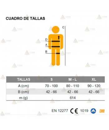 Arnés de cintura para barranquismo