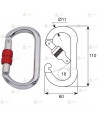 Mosquetón económico de acero Screw Lock (22 kN)