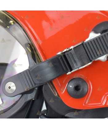 Máscara de presión negativa para filtros EN148 con enganches a casco de bombero
