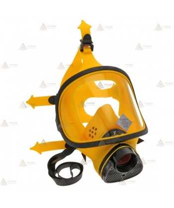 Máscara de silicona EN 148-1 con visor de cristal laminado de seguridad