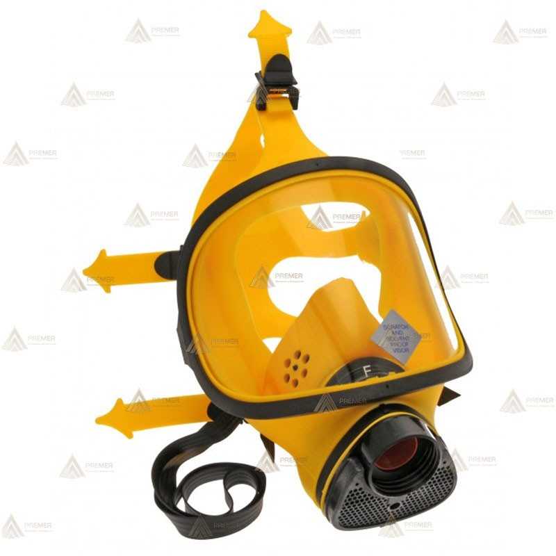 Máscara de silicona EN 148-1 con visor de cristal laminado de seguridad