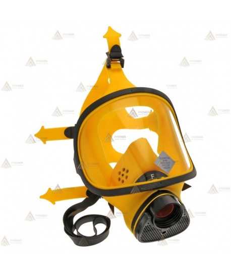 Máscara de silicona EN 148-1 con visor de cristal laminado de seguridad