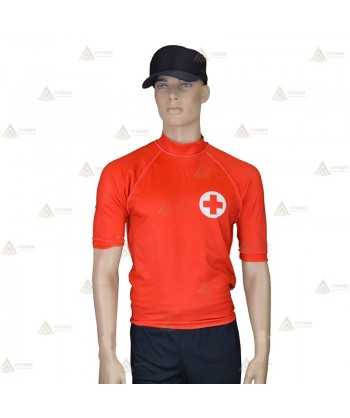 Camiseta sublimada transpirable para socorristas con protección rayos UV+50