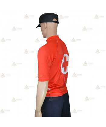Camiseta sublimada transpirable para socorristas con protección rayos UV+50