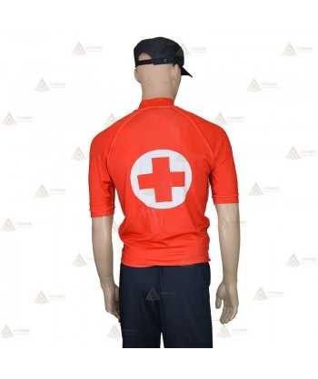 Camiseta sublimada transpirable para socorristas con protección rayos UV+50