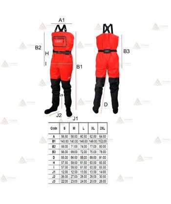 Vadeador transpirable de neopreno para rescate e inundaciones