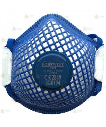 Mascarilla desechable dolomita con válvula tipo FFP2 NR D