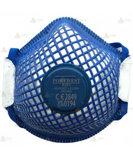 Mascarilla desechable dolomita con válvula tipo FFP2 NR D