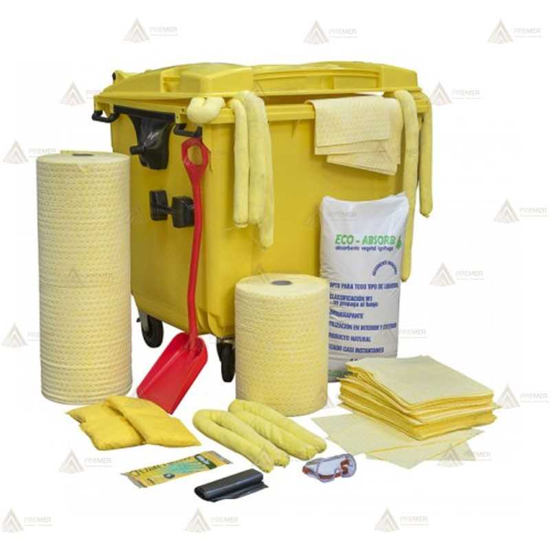 Kit para contención y absorción de derrames químicos -1000 Lit.-