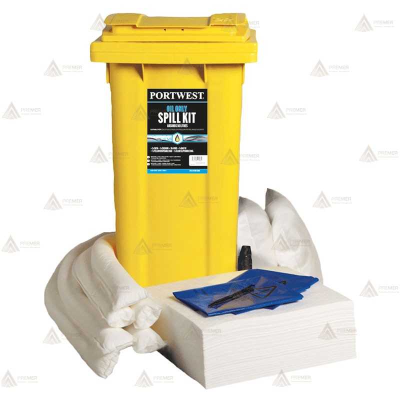 Kit hidrofóbico para contención y absorción de aceites   -120 litros-