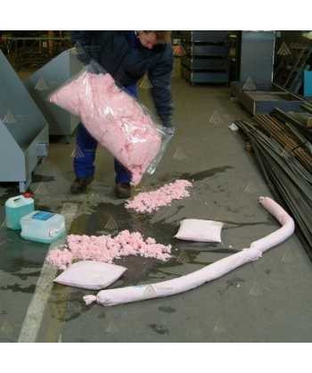 Absorbente granulado para productos químicos