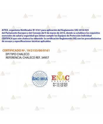 Chaleco anti corte y pinchazos por punzón