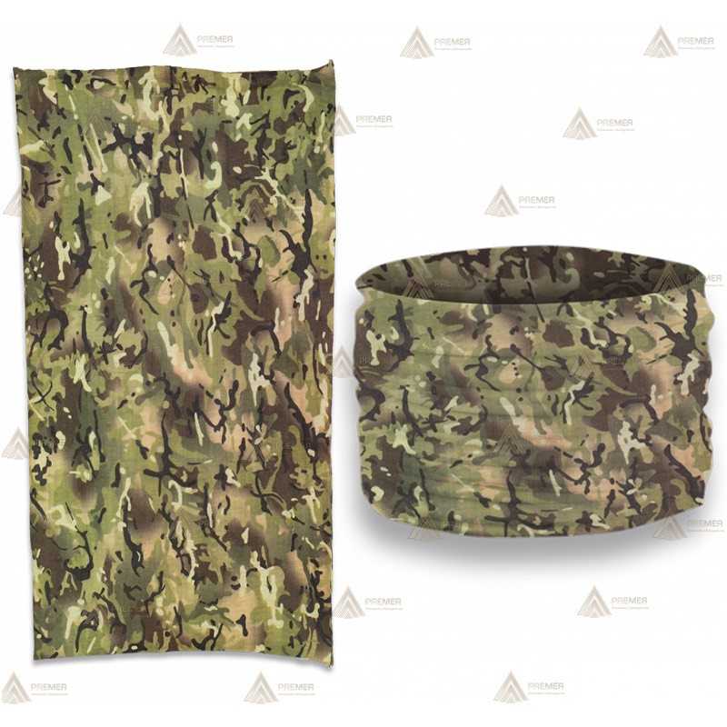 Braga fina para el cuello de camuflaje bosque