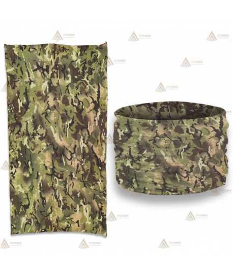 Braga fina para el cuello de camuflaje bosque