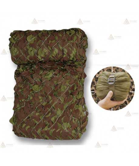 Red de camuflaje bosque con bolsa de compresión
