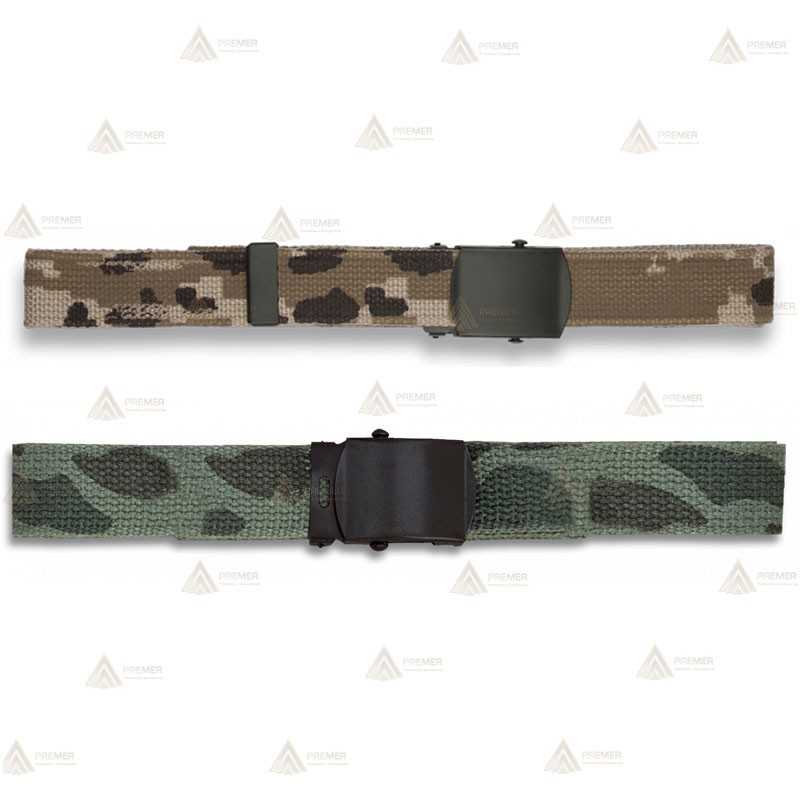Cinturón táctico color camuflaje con hebilla metálica
