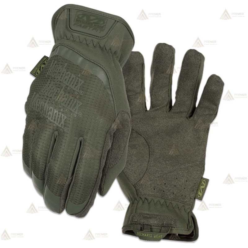 Guantes tácticos con refuerzos verde kaki