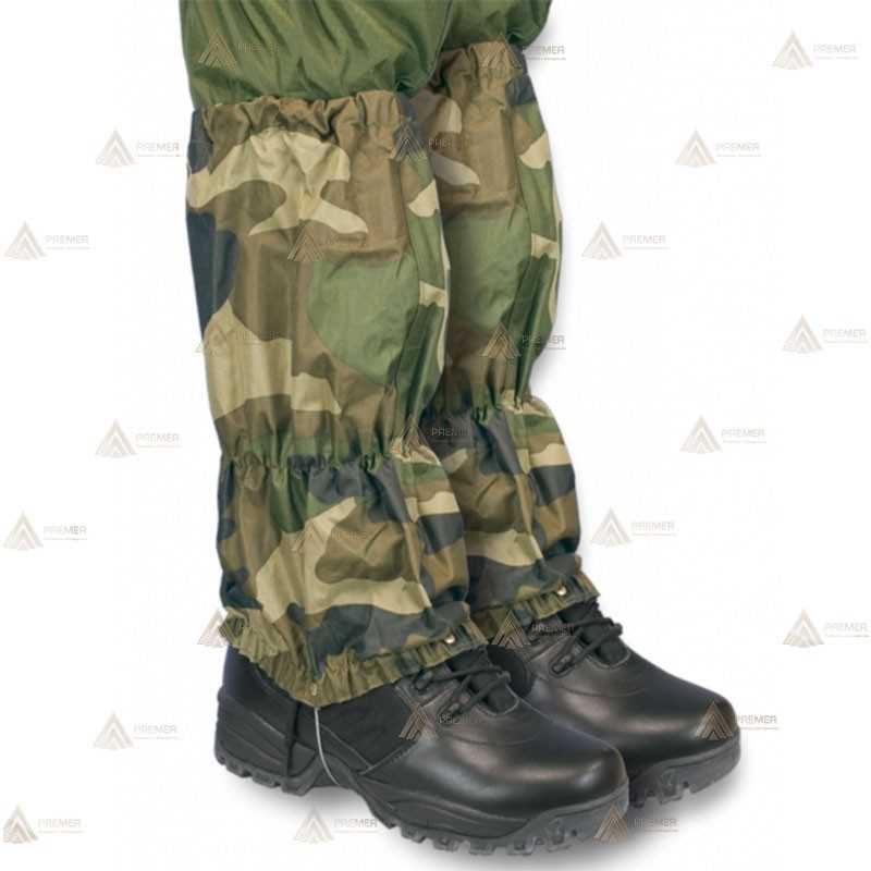 Polainas de nylon con cremallera, color camuflaje