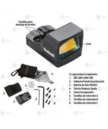 Visor Bushnell RXU-200 Ultra Compact Reflex Sight para arma corta