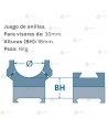 Juego de anillas APEL Blue-line para Picatinny - 30mm. BH18