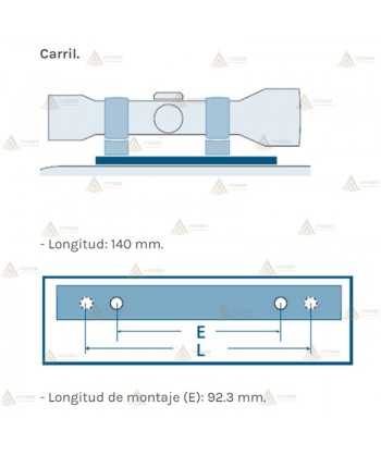 Carril APEL Picatinny de aluminio para Remington 700 SA