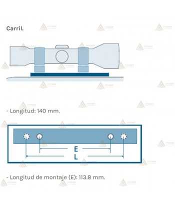 Carril APEL Picatinny de Aluminio para Remington 700 LA