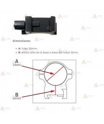 Anillas weaver OPTIK ARMS QR 30mm. [Desmontables] - BH9