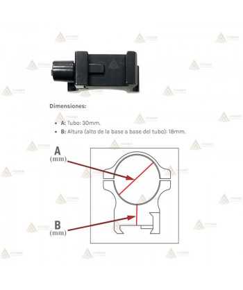 Anillas weaver OPTIK ARMS QR 30mm. [Desmontables] - BH18