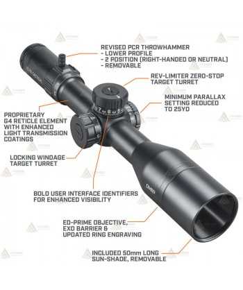 Visor BUSHNELL ELITE TACTICAL DMR3 3.5-21x50 FFP G4P táctico para tiro de precisión