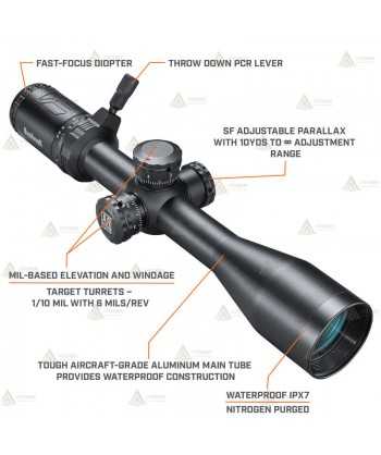Visor BUSHNELL AR 3-9x40 SFP Drop Zone 223 para tiro de precisión