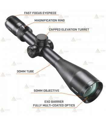 Visor BUSHNELL ELITE 4500 4X 4-16x50 Multi-X para tiro de precisión y caza