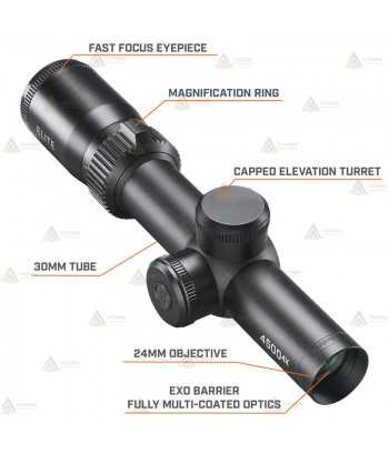 Visor BUSHNELL ELITE 4500 4X 1-4x24 Multi-X para el tiro y la caza