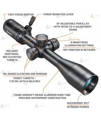 Visor BUSHNELL AR 4.5-18x40 SFP Windhold iluminada Multi Torretas para plataformas AR y para la caza