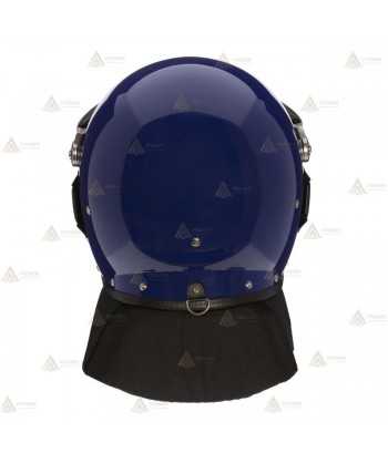 Casco antidisturbios para policía color azul