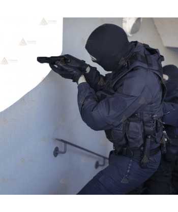 Buzo Policial y anti disturbios con refuerzos