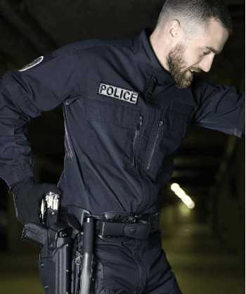 Buzo Policial y anti disturbios con refuerzos