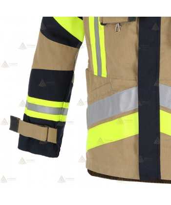 Chaqueta de intervención ligera para Bomberos Forestales color dorado y azul marino