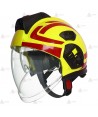 Casco con linterna integrada para bomberos estructurales, rescate y forestales. Certificado MED
